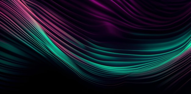 Colorful neon line background Illustration AI Generative