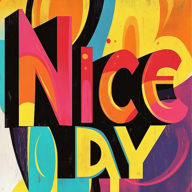 Photo colorful nice day typography