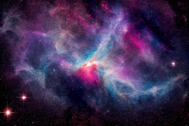 Colorful night sky space. nebula and galaxies in space. astronomy concept background.