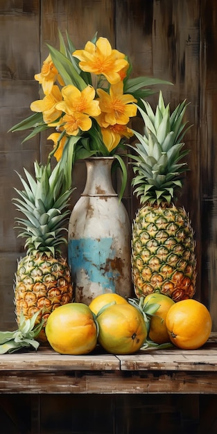 Colorful And Nostalgic Paintings Of Fruits In The Style Of Duffy Sheridan