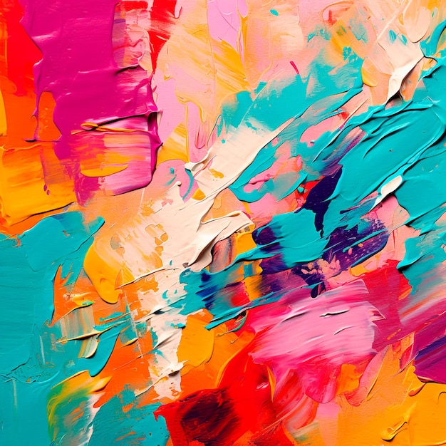 Colorful oil paint strokes Generative AI illustrator