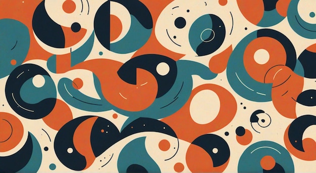 a colorful orange and black pattern with the orange and blue fish