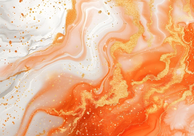 Photo a colorful orange and white painting of the orange liquid