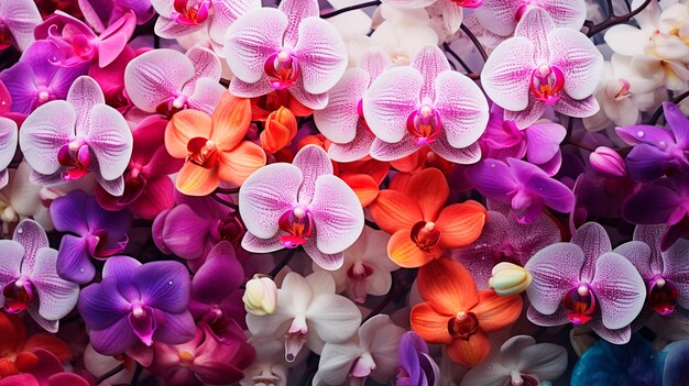 colorful orchid flower background