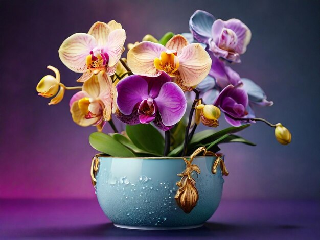 colorful Orchid flower for spring