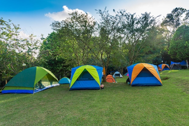 Colorful outdoor tent