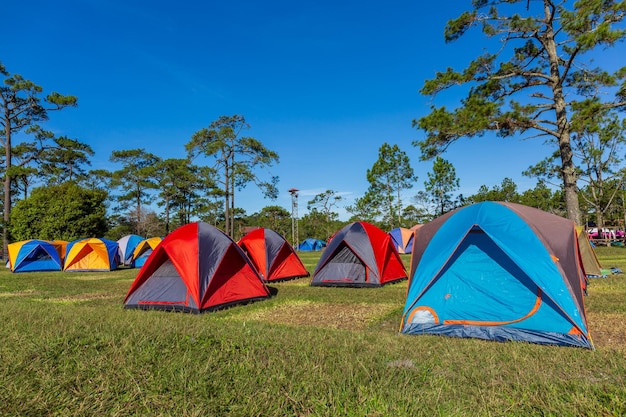 Colorful outdoor tent