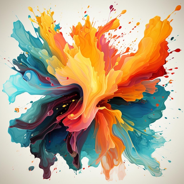 colorful paint blot vector