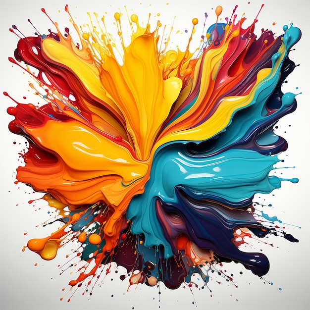 colorful paint blot vector