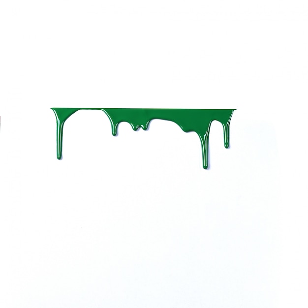 Photo colorful paint dripping isolated on a white background