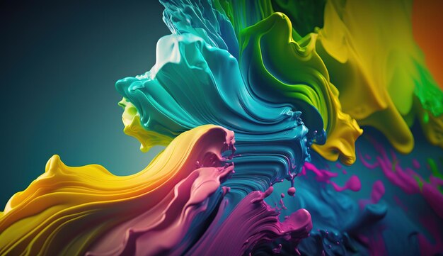 Colorful Paint Texture Background Generative AI