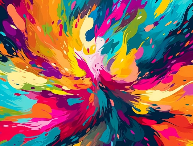 A colorful painting of a bird with the word love on it.