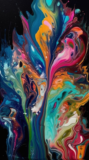 A colorful painting by person.