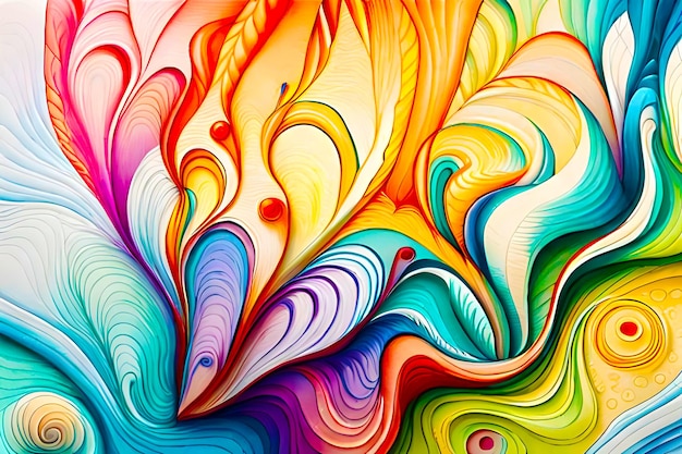 A colorful painting of a colorful background with the word love on it.