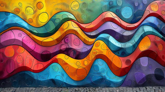 a colorful painting of a colorful wave with the word  splashes  on it