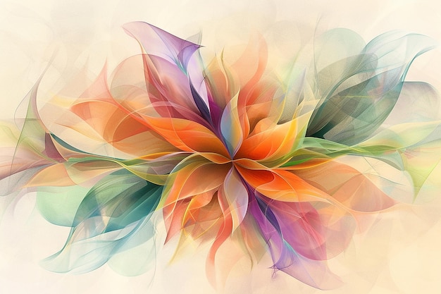 a colorful painting of a flower with the word quot flower quot on it