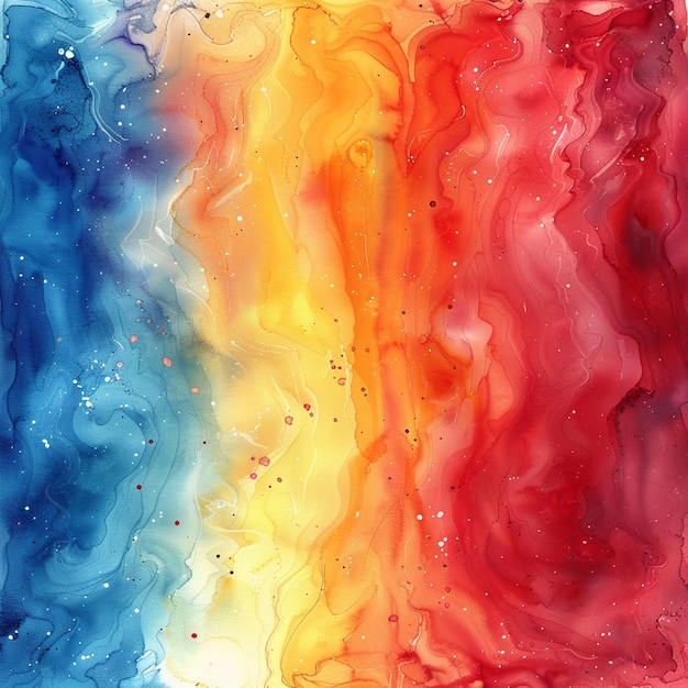 a colorful painting of a rainbow colored liquid with the word rainbow on it