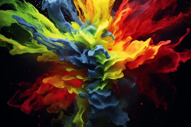 Colorful painting splashes