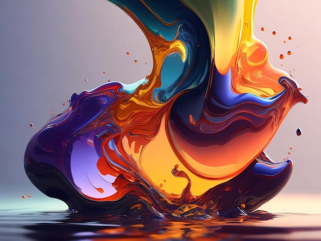 A colorful painting that is called the water.