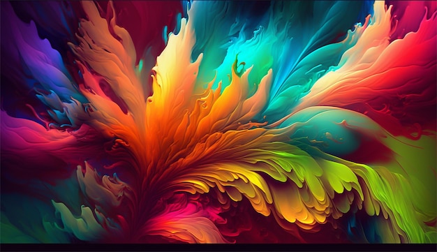 A colorful painting with a black background and a black background.