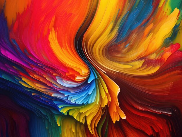 A colorful painting with the colors of the rainbow generative ai