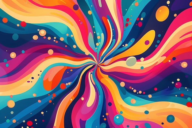 a colorful painting with the colors of the rainbow