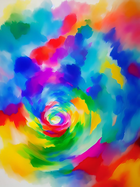 A colorful painting with the colors of the rainbow