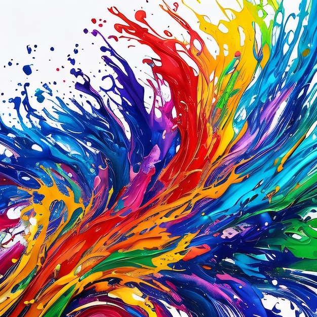 A colorful painting with the colors of the rainbow.