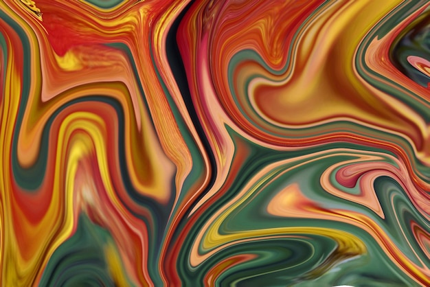 A colorful painting with a swirly pattern.