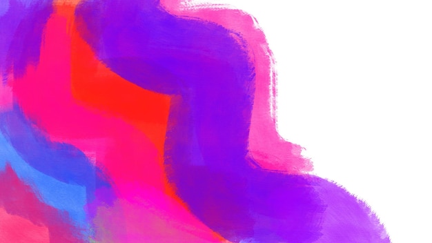 colorful painting with a white background and a purple and red background