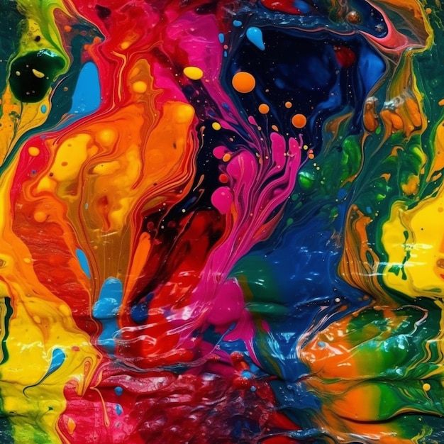 A colorful painting with the words " art " on the bottom.