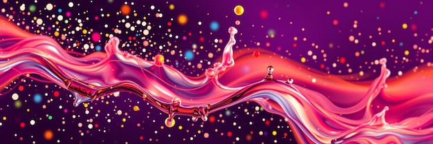 Photo a colorful painting of a woman in a pink and purple colored glass