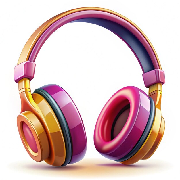 a colorful pair of headphones with a colorful band