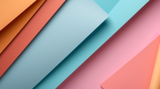 A colorful paper background with a blue background