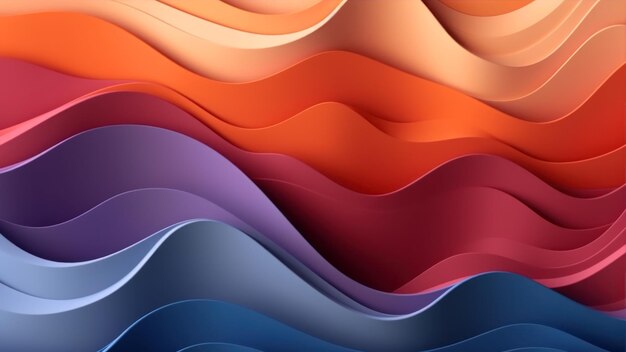 Colorful paper background with a wave pattern.