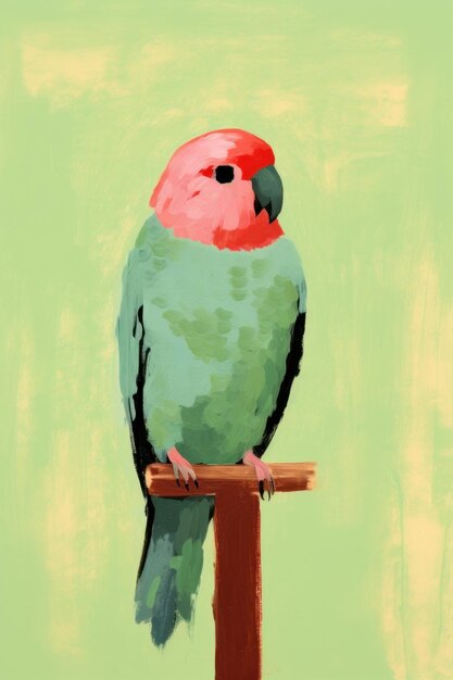 Photo colorful parrot digital illustration