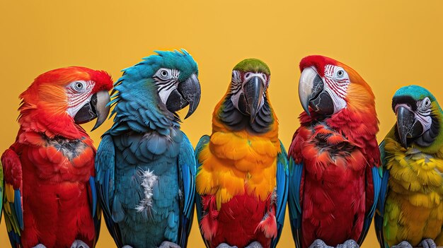 Photo colorful parrot portrait