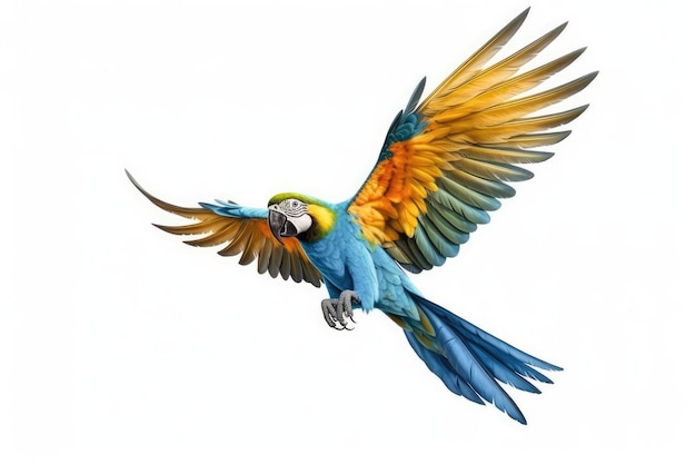 a colorful parrot with a blue tail and a red beak