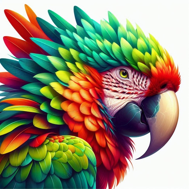 a colorful parrot with a colorful background that says parrots