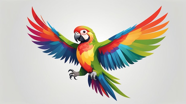 a colorful parrot with a colorful tail and tail