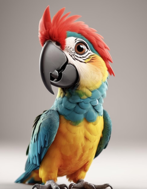 a colorful parrot with a large beak and a beak that says parrot