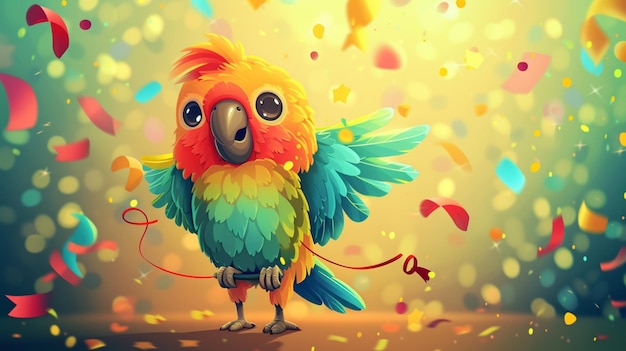 a colorful parrot with a ribbon that says quot no 1 quot