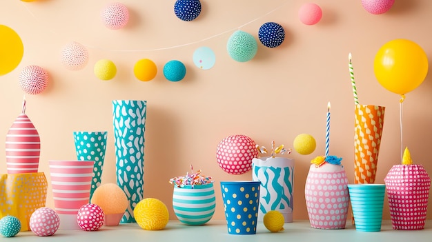 Photo colorful party decor