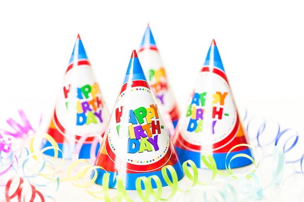 Colorful party hats for kids Birthday Party.