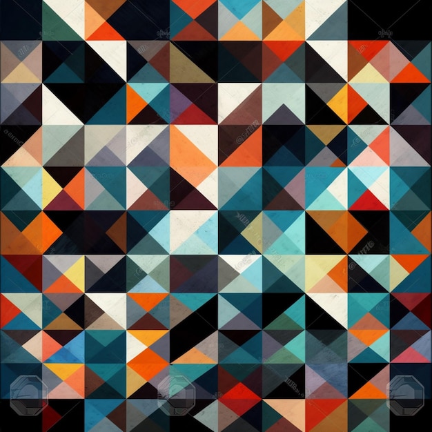 A colorful pattern with a black background