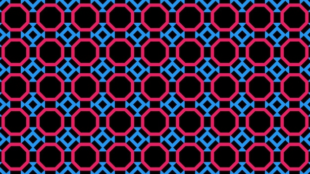 A colorful pattern with a black and blue background.