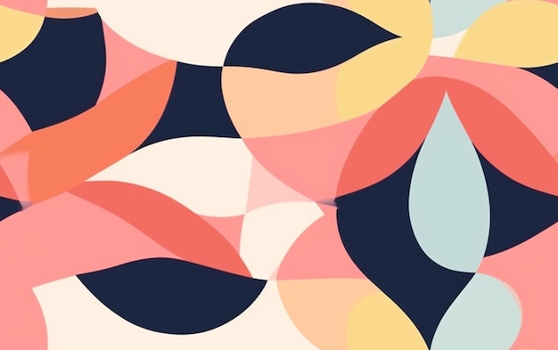 A colorful pattern with circles and circles on a light background.