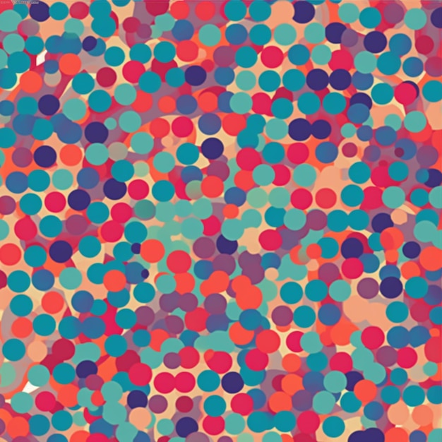 A colorful pattern with circles that say's'on it '