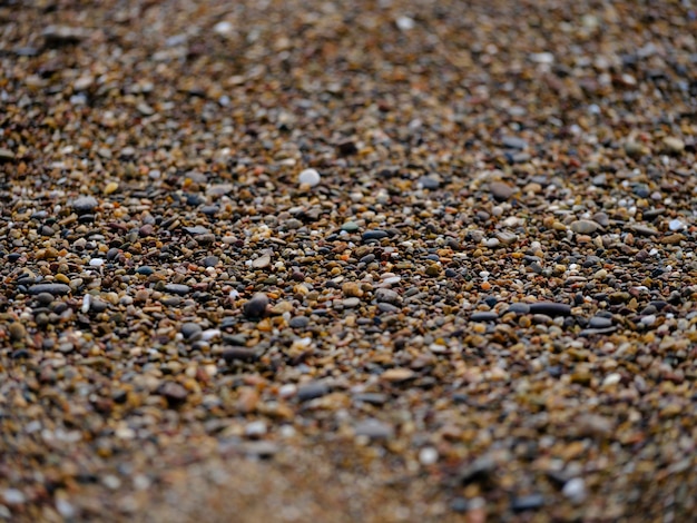 colorful pebbles on the beach