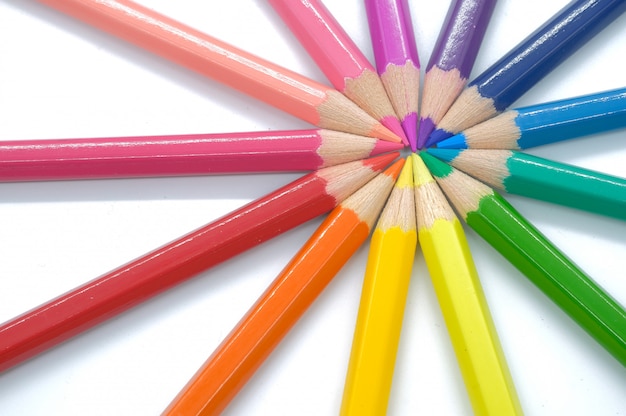 Colorful pencils composition